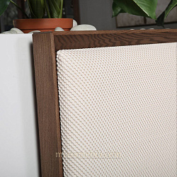 Кровать двойная с мягким элементом без ножной спинки