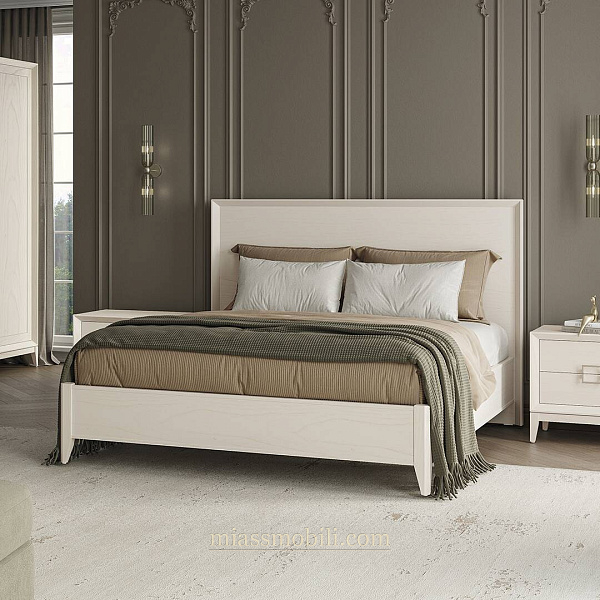 Кровать двойная (1800x2000) без н/с Modena дуб Сатин